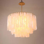 Contemporary Shell-Shaped Capiz Chandeliers - Modern Rustic Lighting