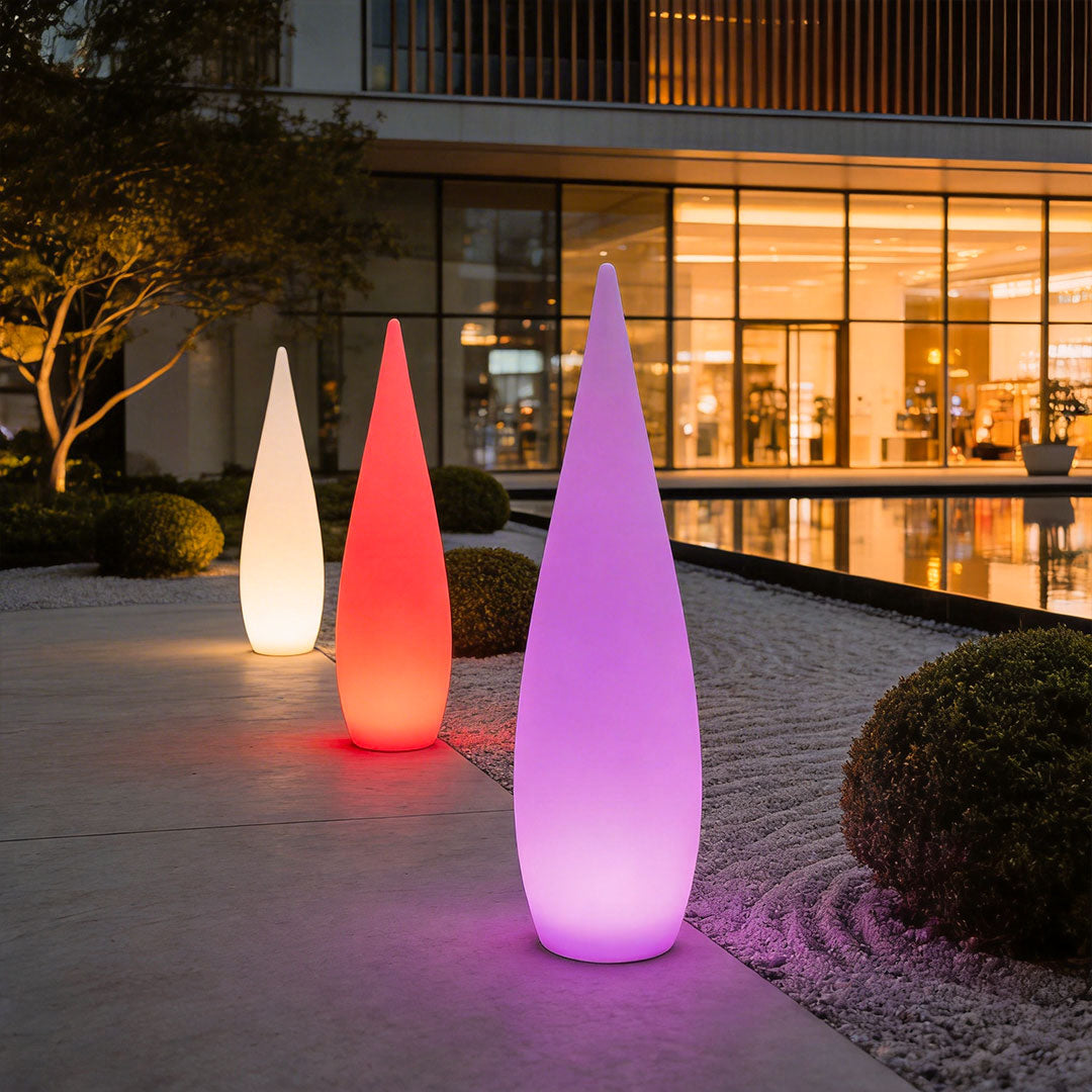 Stylish LED Teardrop Outdoor Floor Lamp - Modern Landscape Lighting