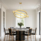 Luxury Copper Circular Chandelier Ceiling Light