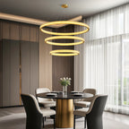 Luxury Copper Circular Chandelier Ceiling Light