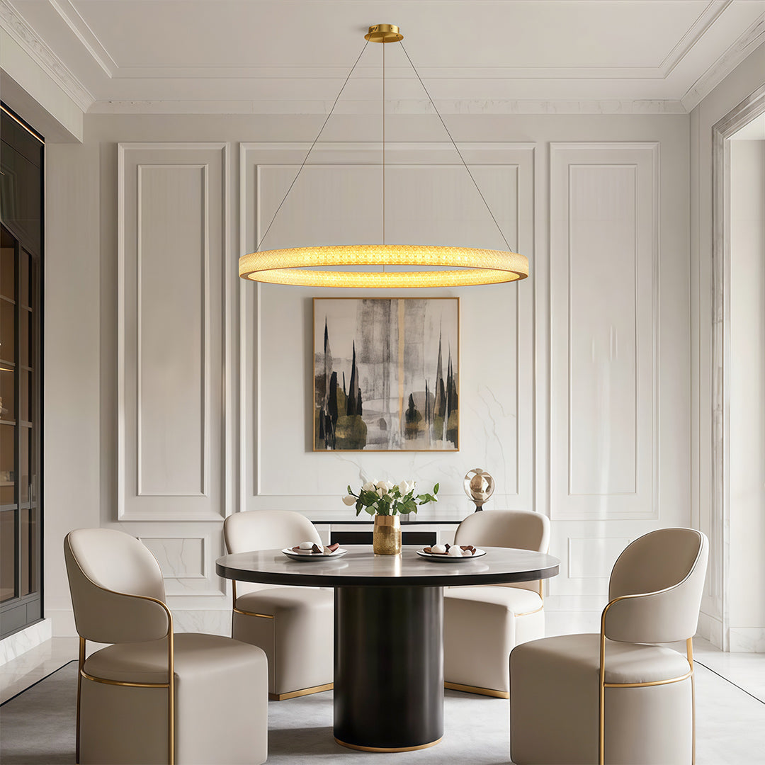 Luxury Copper Circular Chandelier Ceiling Light