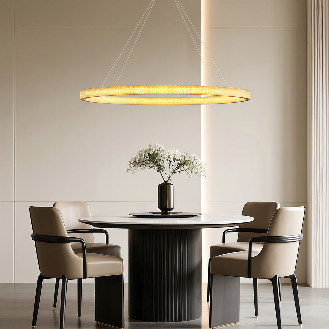 Luxury Copper Circular Chandelier Ceiling Light