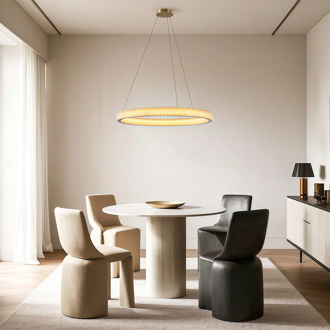 Luxury Copper Circular Chandelier Ceiling Light
