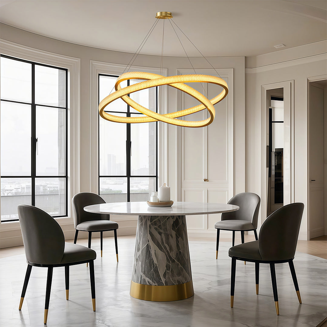 Luxury Copper Circular Chandelier Ceiling Light