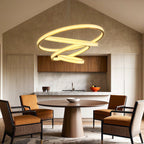 Luxury Copper Circular Chandelier Ceiling Light