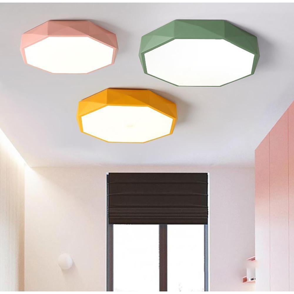 Octagonal LED Flush Mount Ceiling Light for Kids' Bedrooms