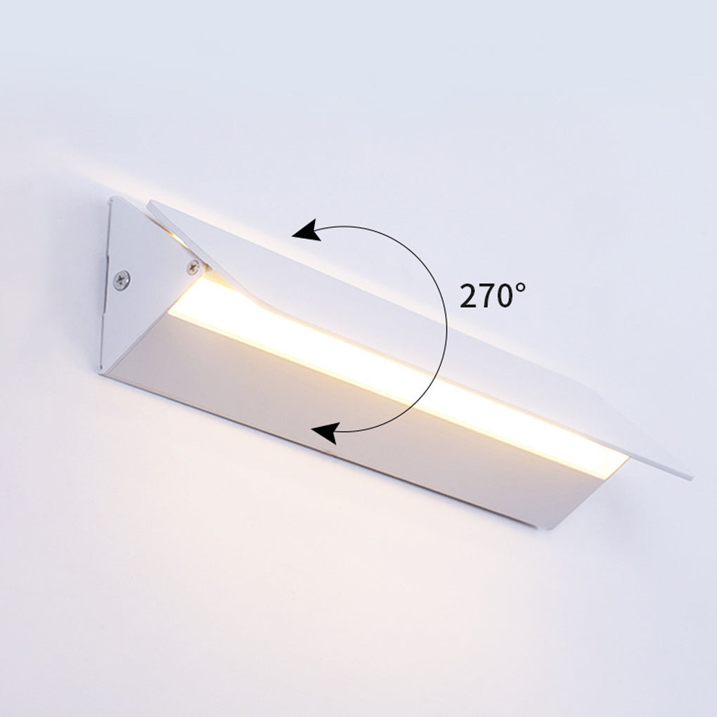 Adjustable White Rectangular LED Wall Light - Premium Metal Design
