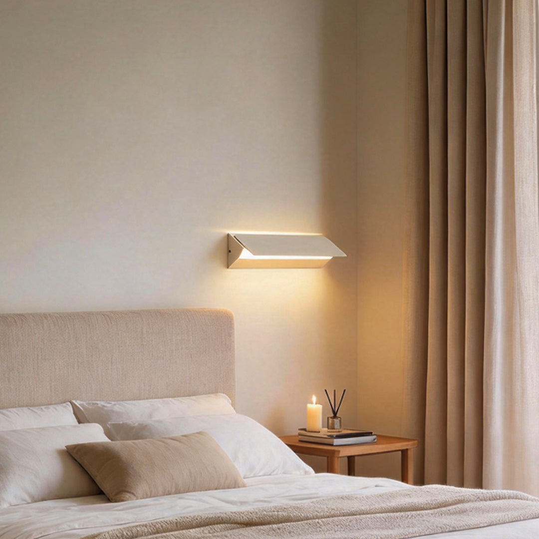 Adjustable White Rectangular LED Wall Light - Premium Metal Design