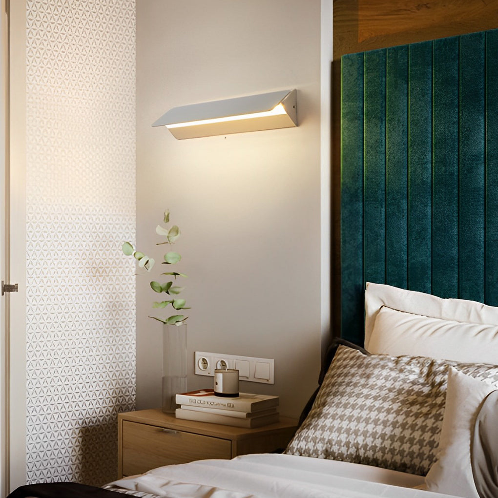 Adjustable White Rectangular LED Wall Light - Premium Metal Design