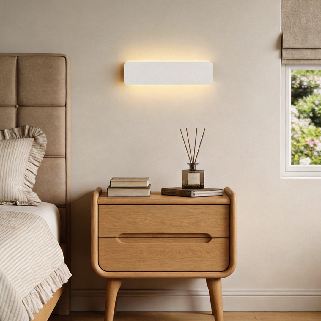 Adjustable White Rectangular LED Wall Light - Premium Metal Design
