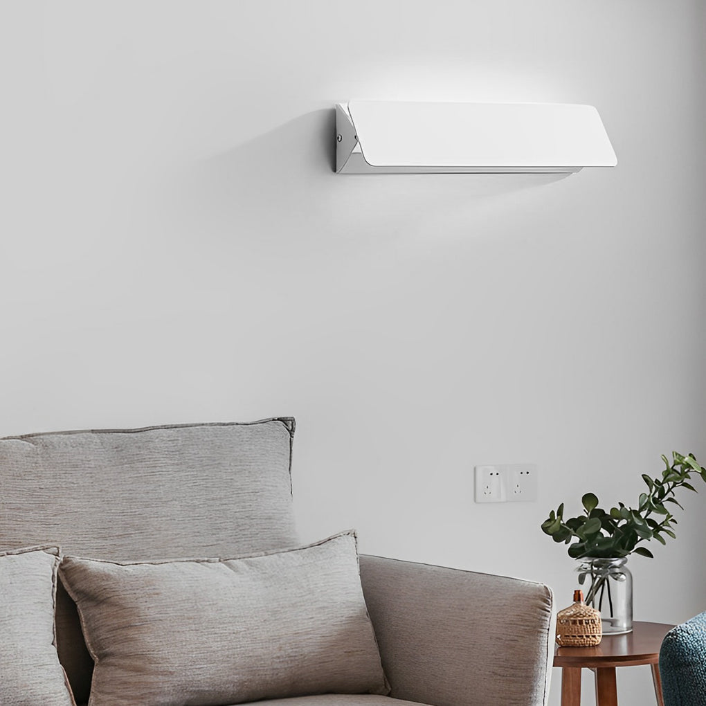 Adjustable White Rectangular LED Wall Light - Premium Metal Design