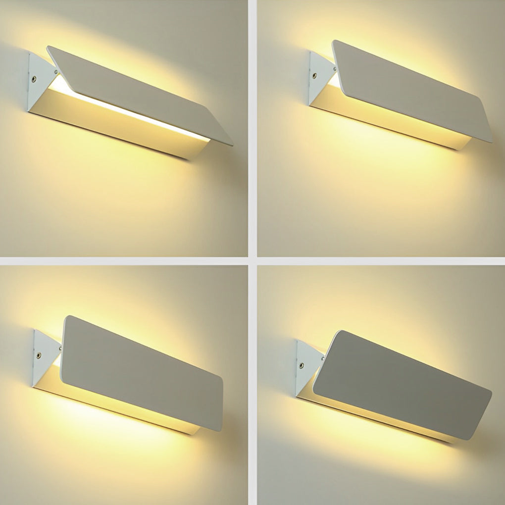 Adjustable White Rectangular LED Wall Light - Premium Metal Design