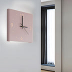 Modern Square Backlit Metal Wall Clock Lamp