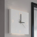 Modern Square Backlit Metal Wall Clock Lamp