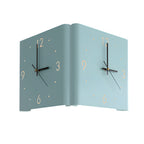 Modern Square Backlit Metal Wall Clock Lamp