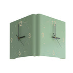 Modern Square Backlit Metal Wall Clock Lamp