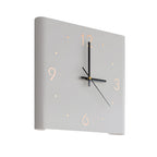 Modern Square Backlit Metal Wall Clock Lamp