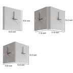 Modern Square Backlit Metal Wall Clock Lamp