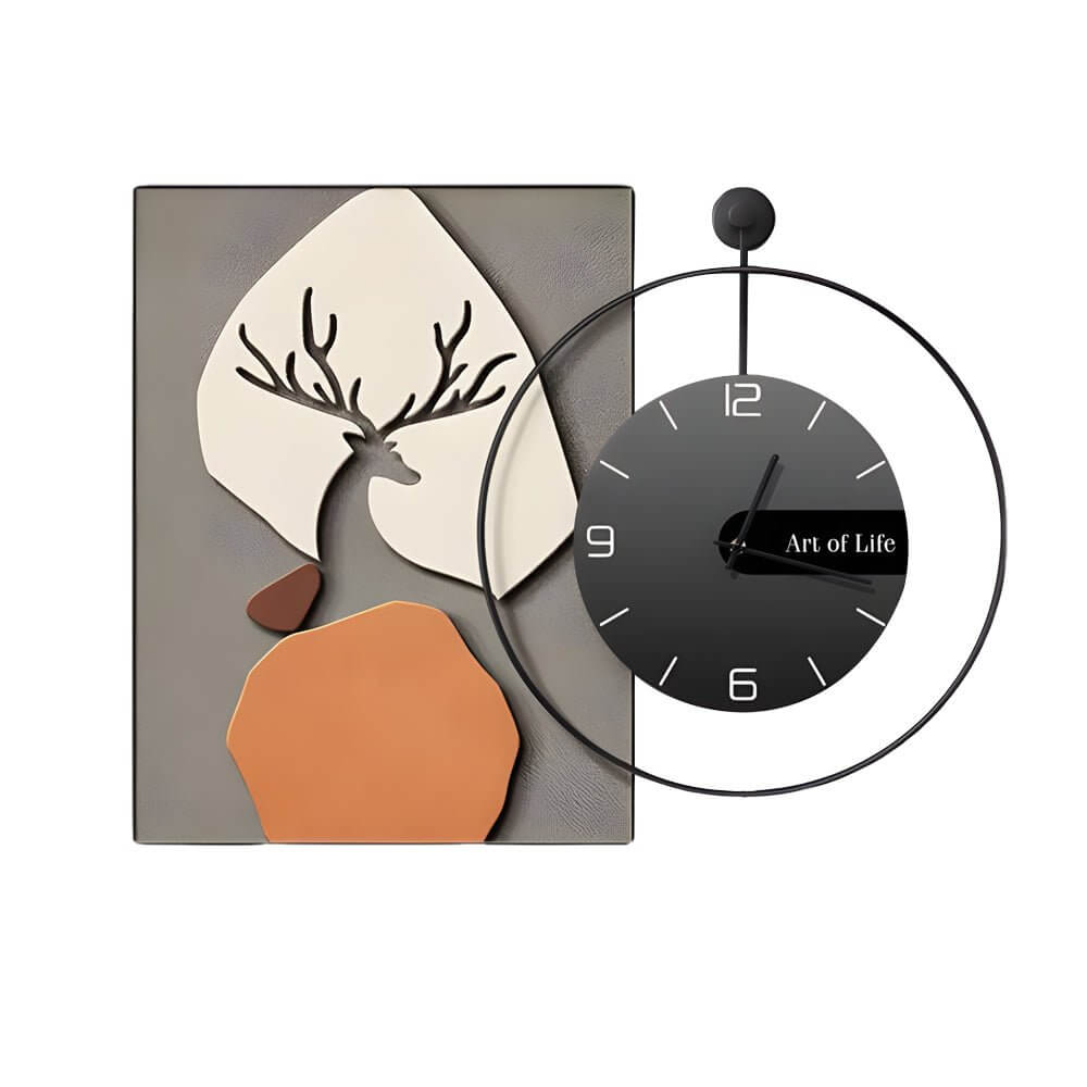 Modern Geometric Silent Wall Clock with Light