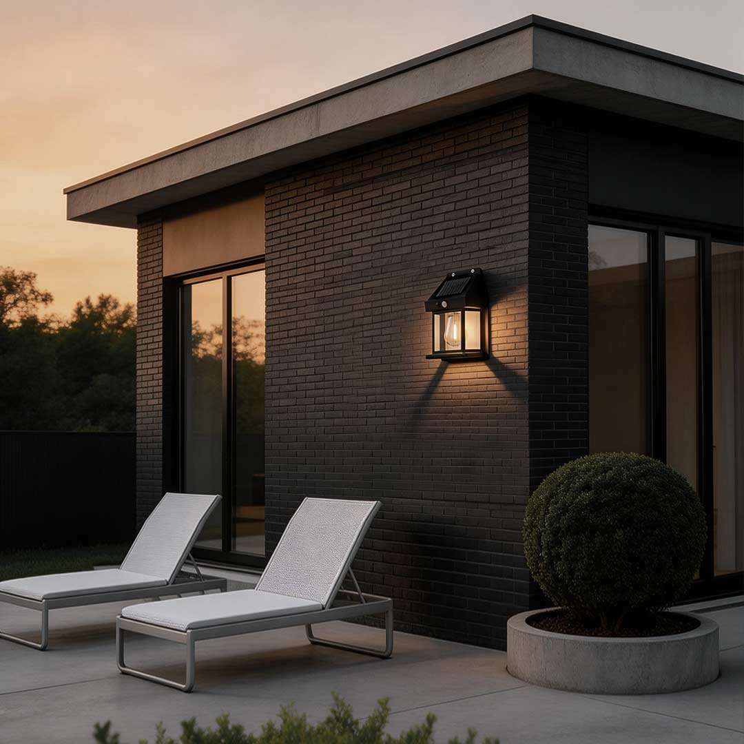 Premium Wall-Mounted Solar Lantern with Motion Sensor and Tungsten Bulb