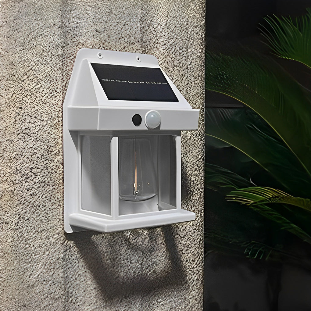 Premium Wall-Mounted Solar Lantern with Motion Sensor and Tungsten Bulb