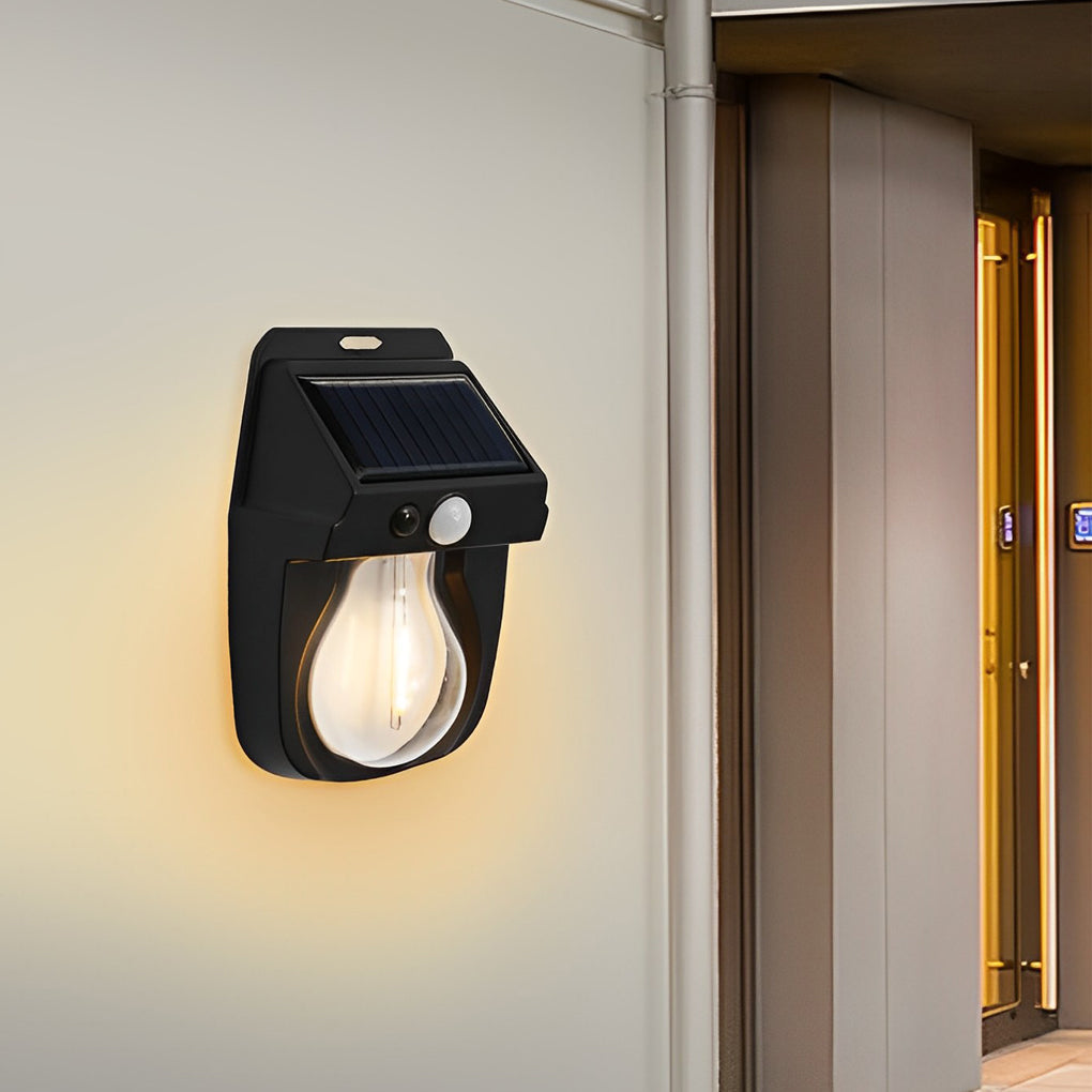 Premium Wall-Mounted Solar Lantern with Motion Sensor and Tungsten Bulb
