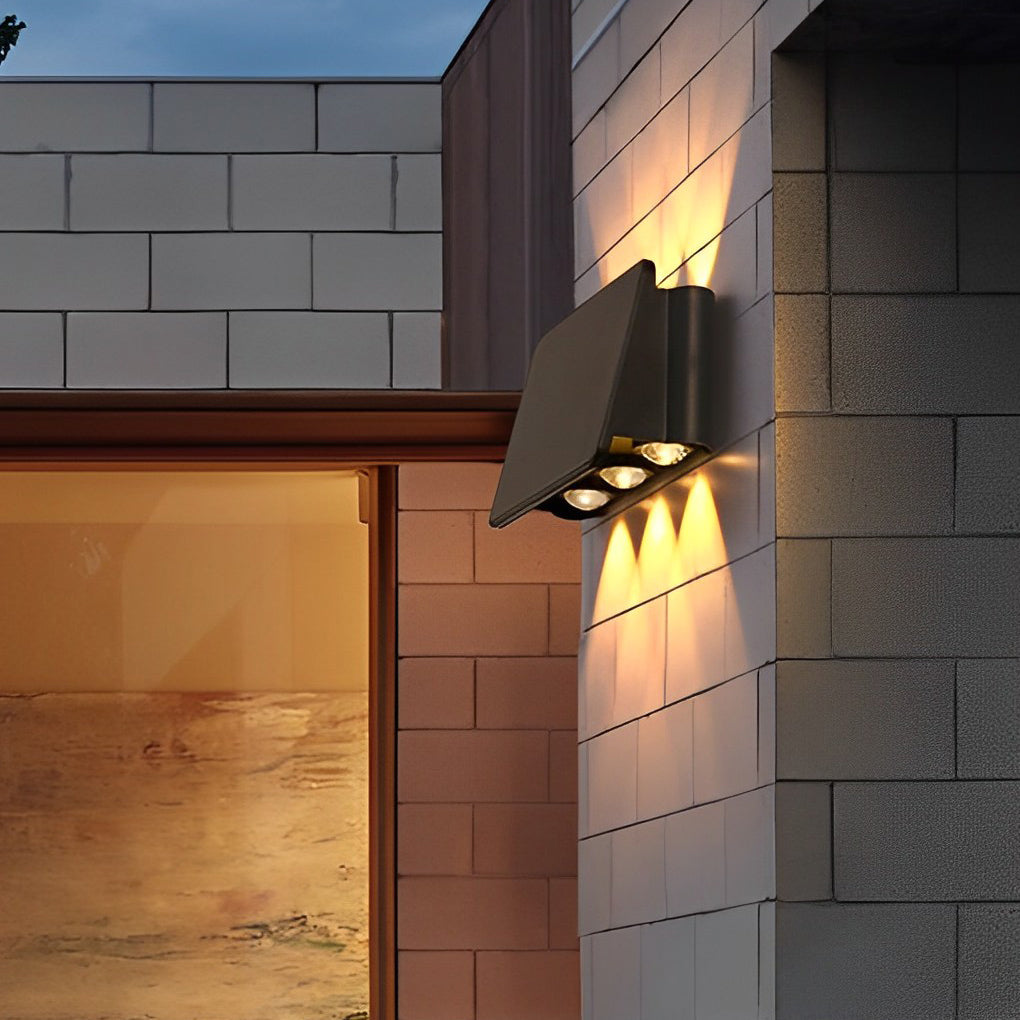 Premium Waterproof LED Solar Wall Sconce with Up and Down Lighting
