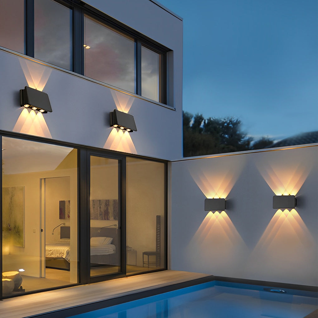 Premium Waterproof LED Solar Wall Sconce with Up and Down Lighting