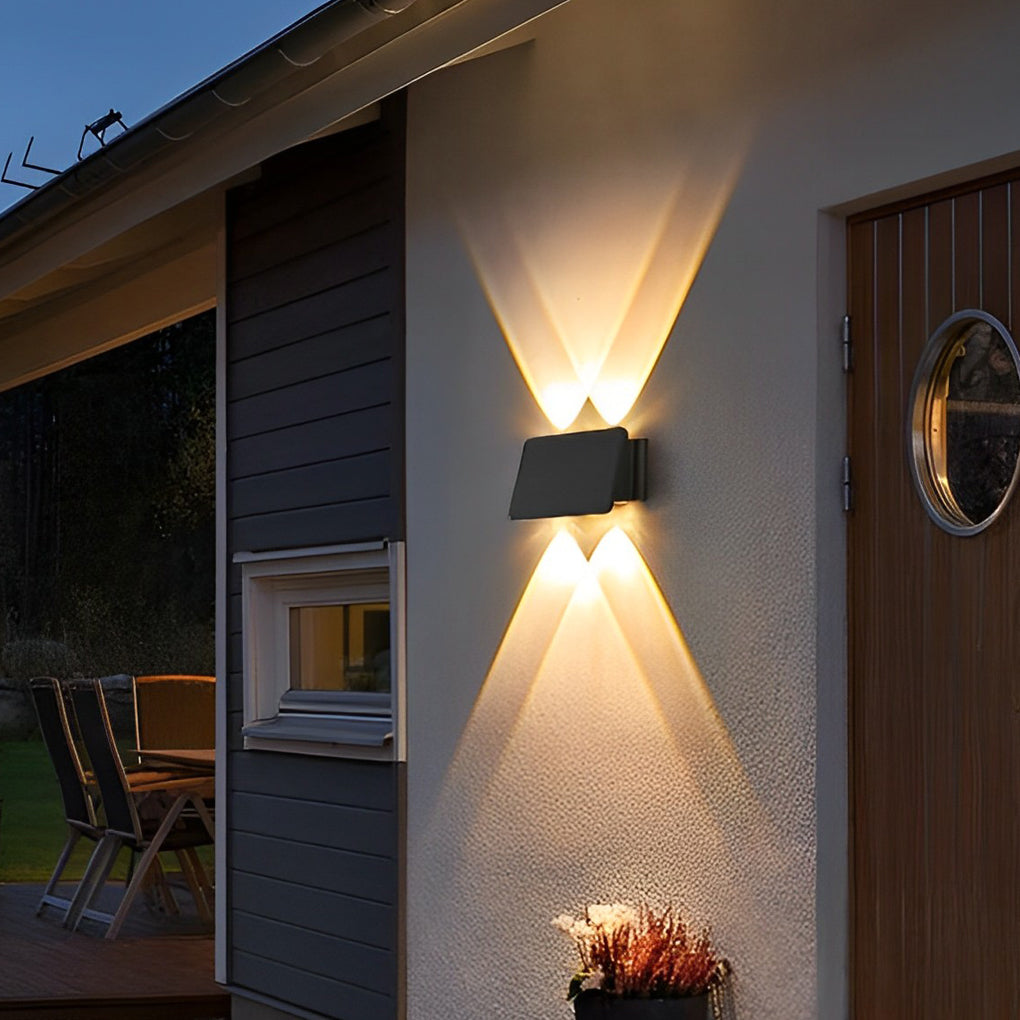 Premium Waterproof LED Solar Wall Sconce with Up and Down Lighting