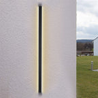 Modern LED Linear Wall Light - Long Black Outdoor Fixture