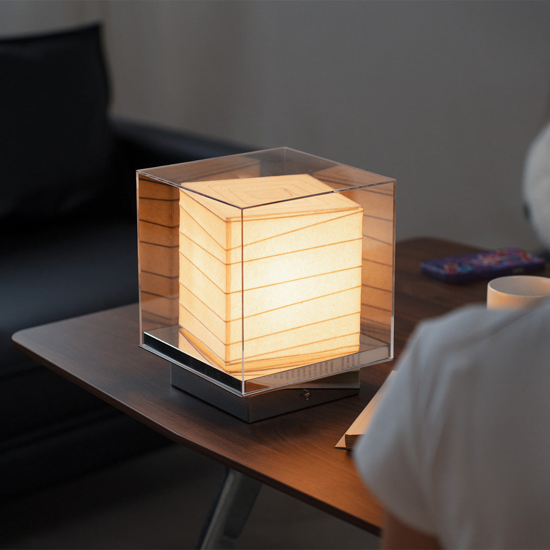 Premium Japanese Wabi-Sabi Paper Table Lamp - Ambient Lighting