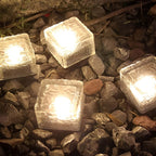 Modern Solar Outdoor Ice Cube Step Lights