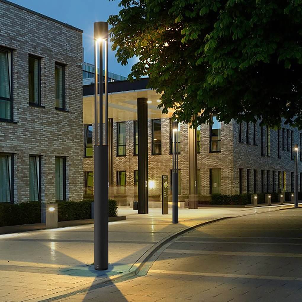 Modern Black LED Bollard Path Light for Landscape Lighting