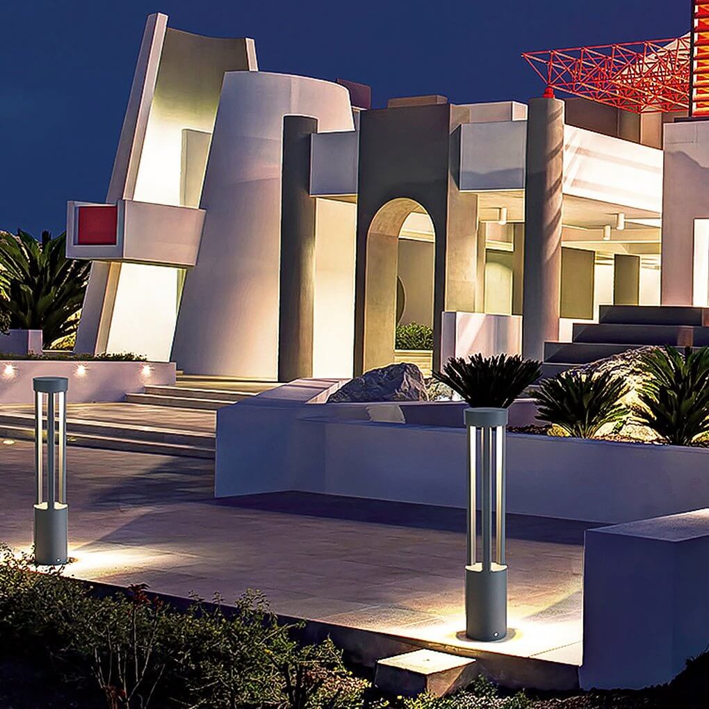 Modern Black LED Bollard Path Light for Landscape Lighting