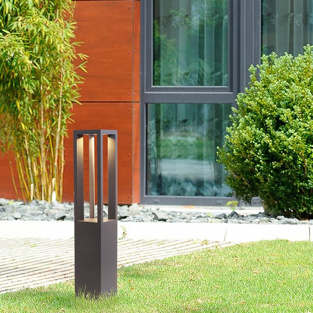 Modern Black LED Bollard Path Light for Landscape Lighting