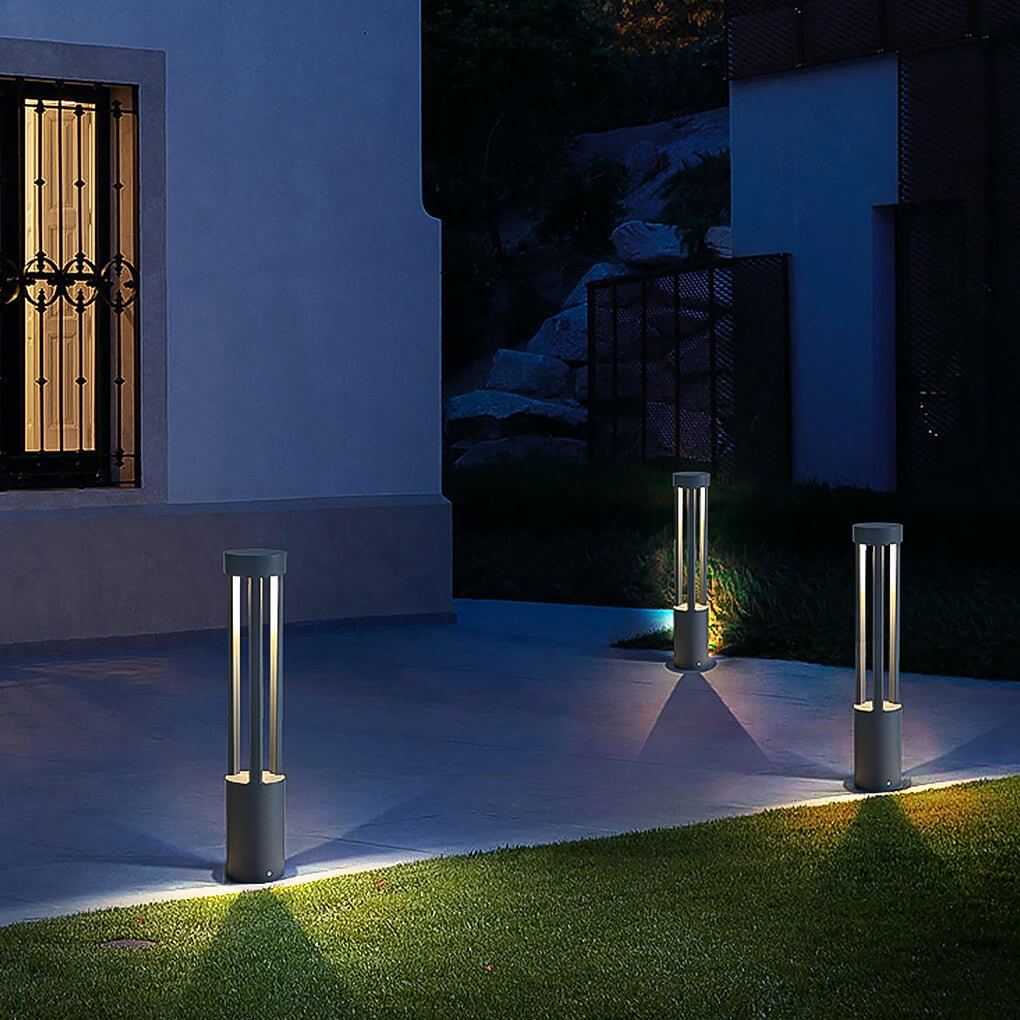 Modern Black LED Bollard Path Light for Landscape Lighting
