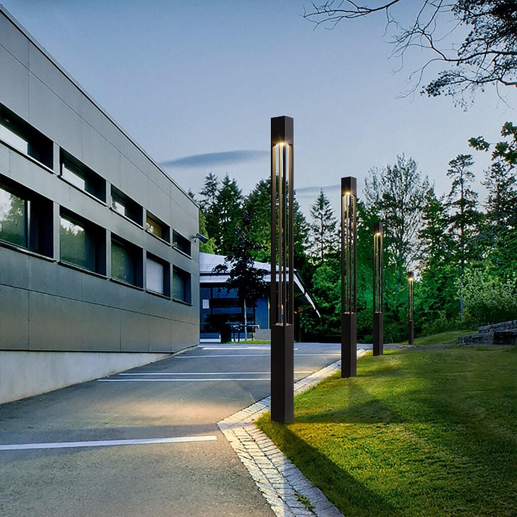 Modern Black LED Bollard Path Light for Landscape Lighting