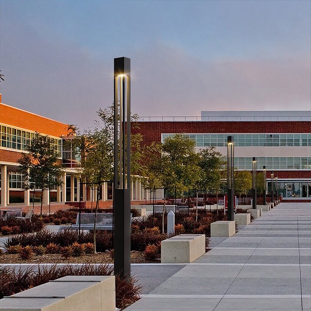 Modern Black LED Bollard Path Light for Landscape Lighting