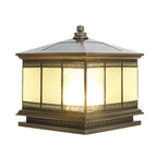 Premium Retro Copper Solar Pillar Lights - Waterproof Outdoor Fence Lamps