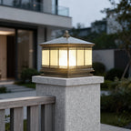 Premium Retro Copper Solar Pillar Lights - Waterproof Outdoor Fence Lamps