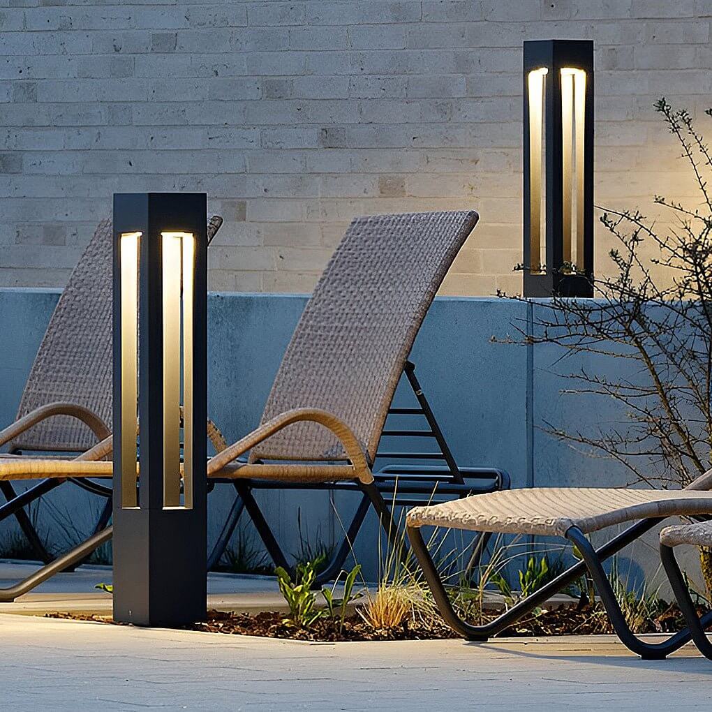 Premium Black Aluminum LED Garden Bollard Light