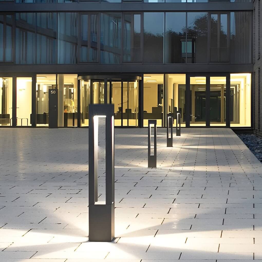 Premium Black Aluminum LED Garden Bollard Light