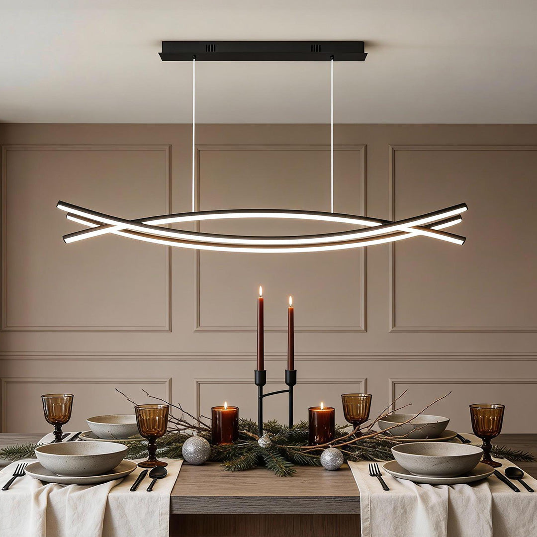 Modern Aluminum LED Wave Ceiling Light