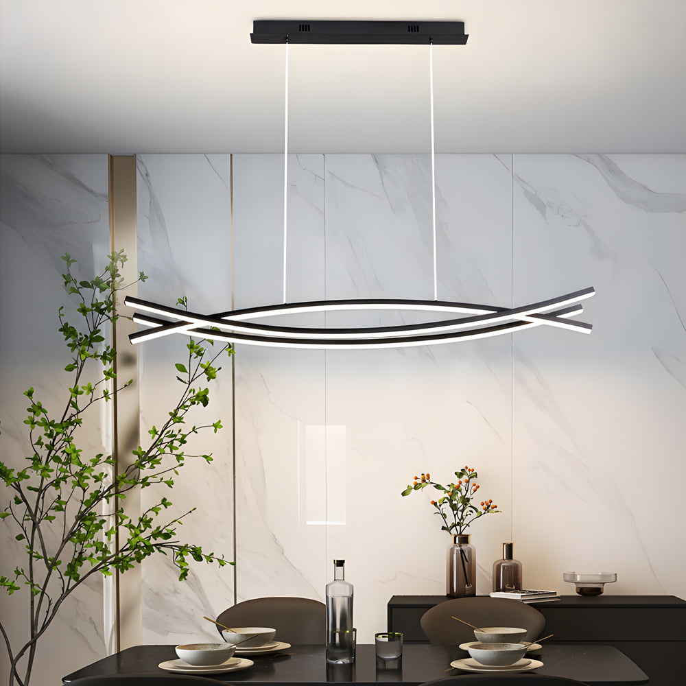 Modern Aluminum LED Wave Ceiling Light