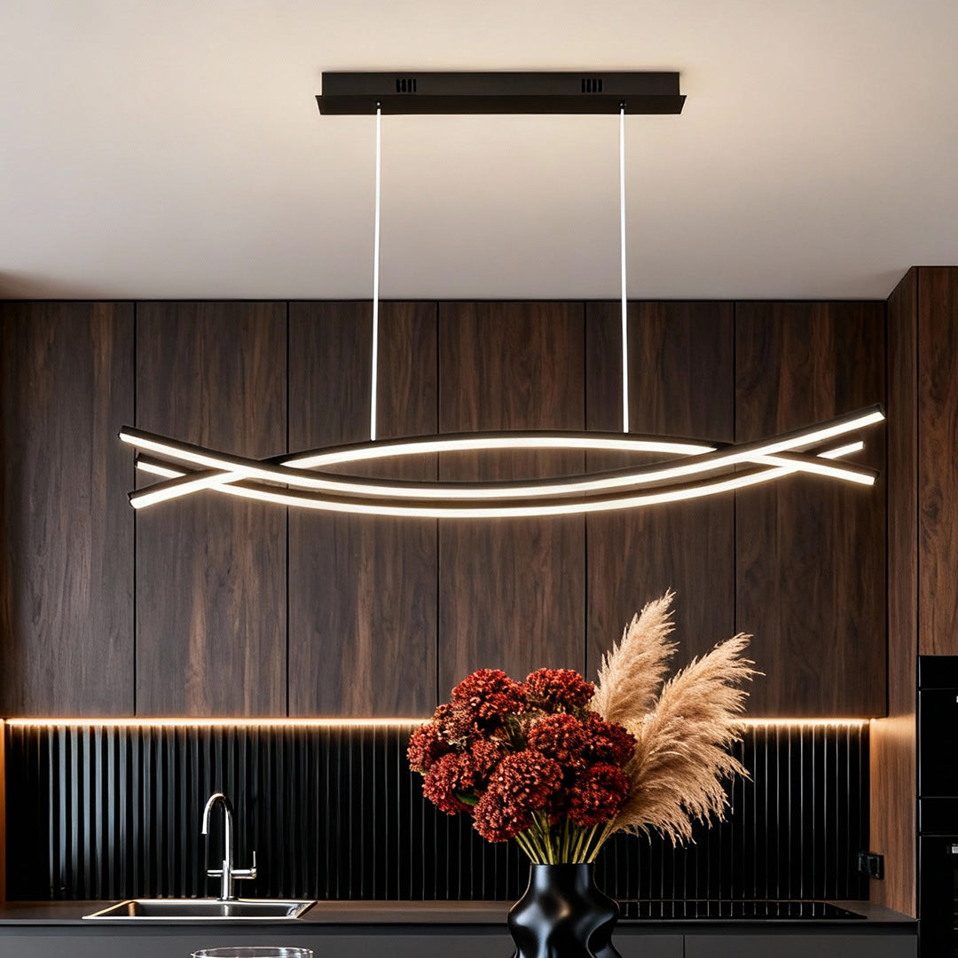 Modern Aluminum LED Wave Ceiling Light
