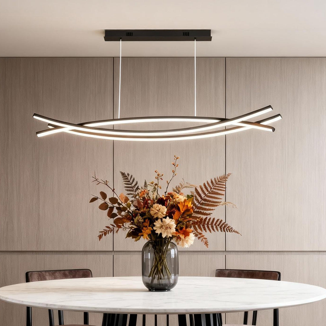 Modern Aluminum LED Wave Ceiling Light
