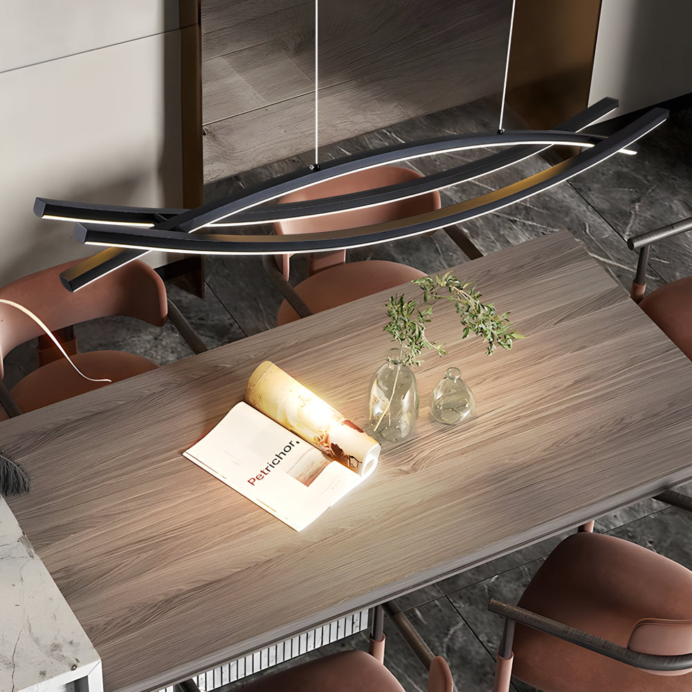 Modern Aluminum LED Wave Ceiling Light
