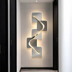 Geometric Wave Pattern LED Wall Sconce - Decorative Lighting