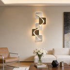 Geometric Wave Pattern LED Wall Sconce - Decorative Lighting