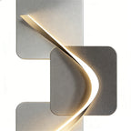 Geometric Wave Pattern LED Wall Sconce - Decorative Lighting